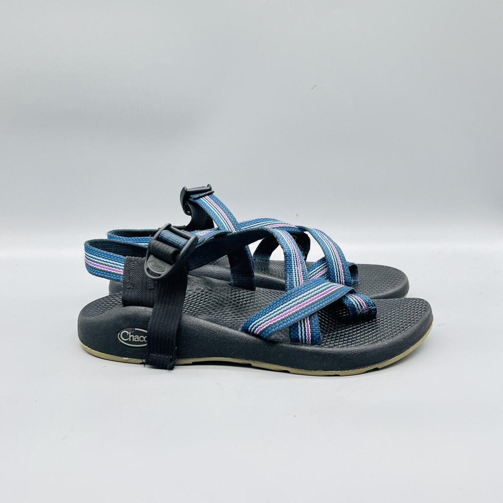 Chaco Sandals Womens 8 Blue Zx1 Strappy Adjustable Outdoor Hiking Shoes